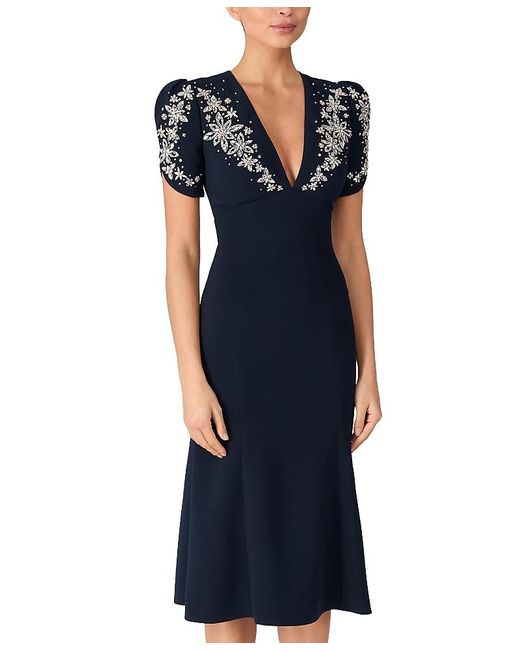 Jenny Packham Blue Rosina Cocktail Dress