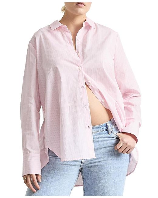 Hatch Collection Multicolor Nursing Friendly Maternity Classic Buttondown