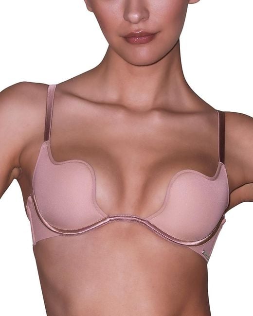 Fleur du Mal Red Le Stretch Micro U Plunge Bra