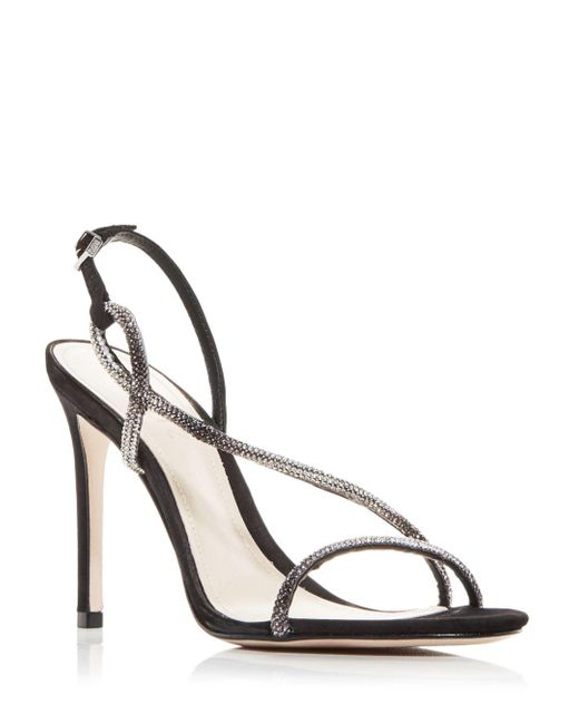 schutz laureen embellished flared heel sandals