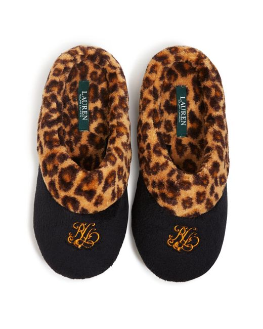 ralph lauren leopard slippers