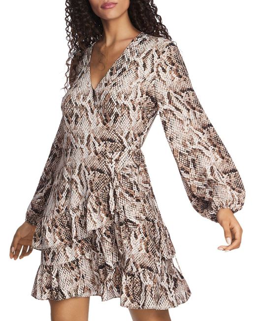 snakeskin ruffle dress off 73 