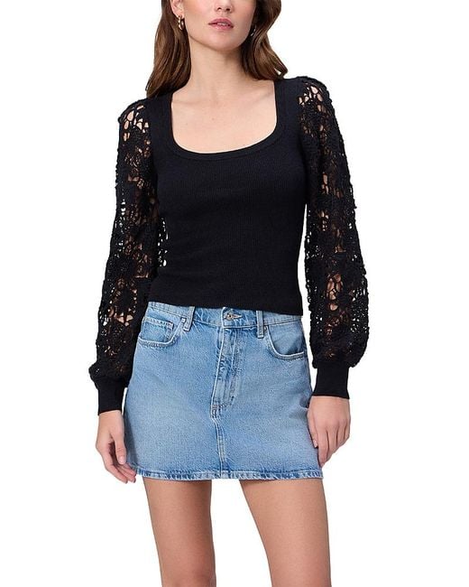 PAIGE Black Maya Top