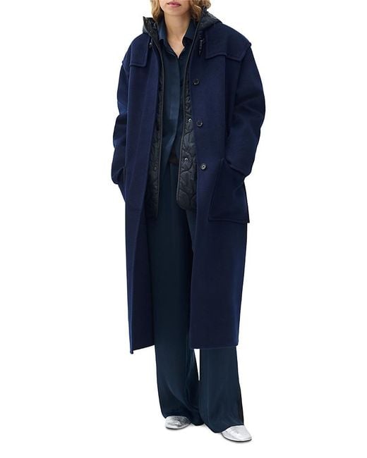 Rag & Bone Blue Phoebe Combo Coat