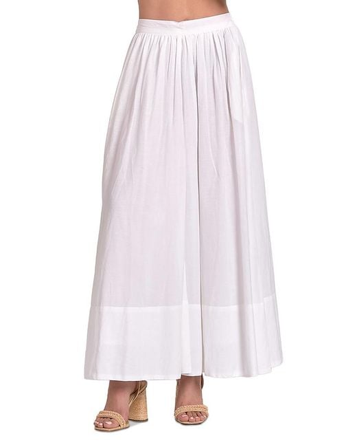 Elan White A Line Midi Skirt