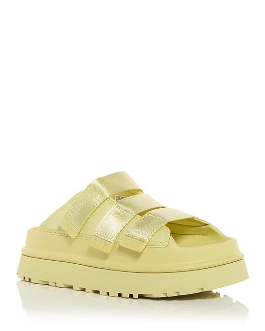 Ugg Yellow Goldenglow Slide Sandals