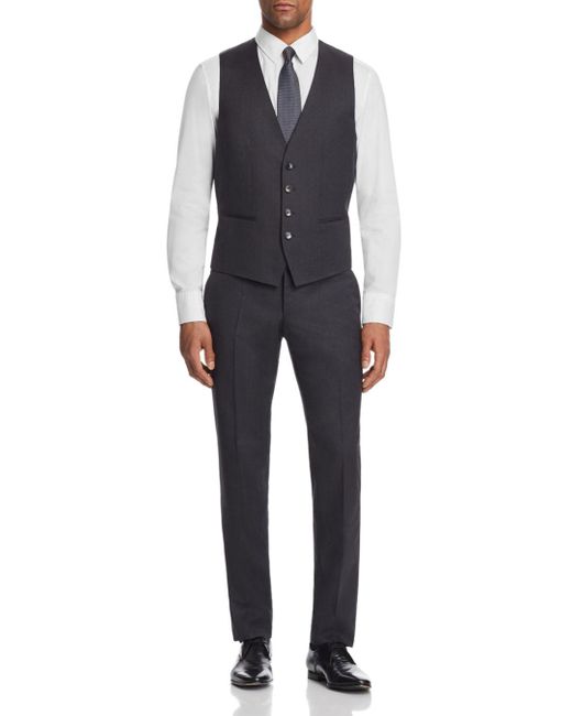 Boss By Hugo Boss Slim Fit Create Your Look Suit Separate Vest In Dark Gray Gray For Men Lyst
