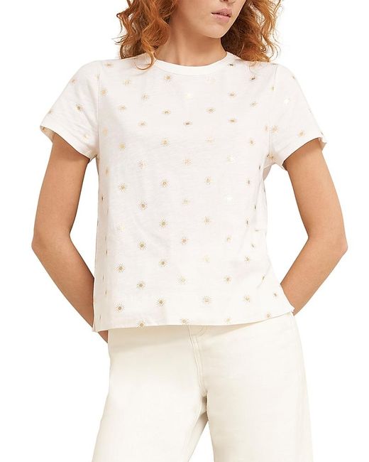 Hobbs White Adeline Print Tee