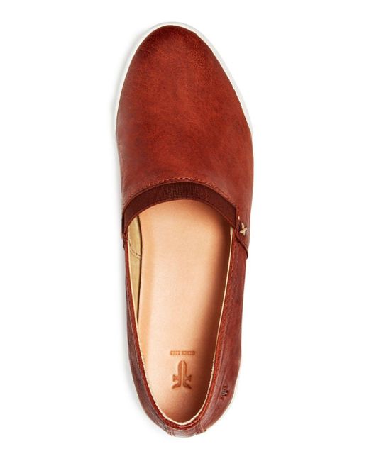 frye cognac flats