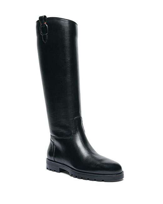 Santoni Black Leather Boot