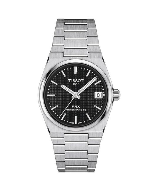 Tissot Gray Prx Powermatic 80 Watch, 35Mm