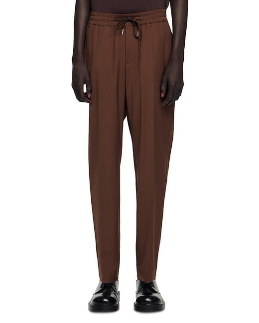 Sandro Brown New Alpha Drawstring Pants for men