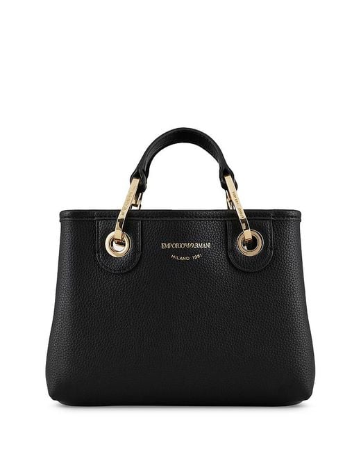 Emporio Armani Black Myea Mini Shopper Tote Bag