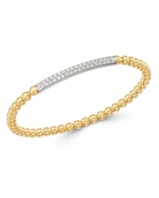 Messika 18ct White Gold Gatsby Pave Set Diamond Bar Bracelet