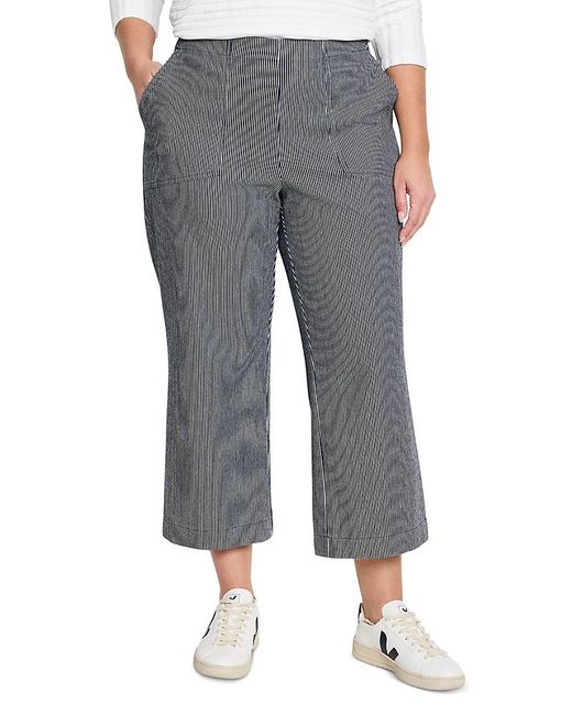 NIC+ZOE Gray All Day Stripe Wide Leg Pants