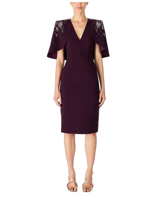 navy blue midi dress wedding guest Short Sleeve Ruffle Sweetheart A-Line High Stretch Midi Wedding Guest