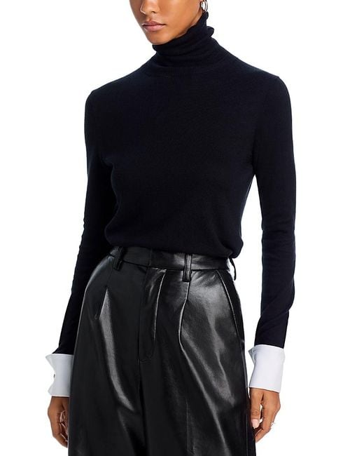 L'Agence Blue 'Agence Poplin Cuff Sweater