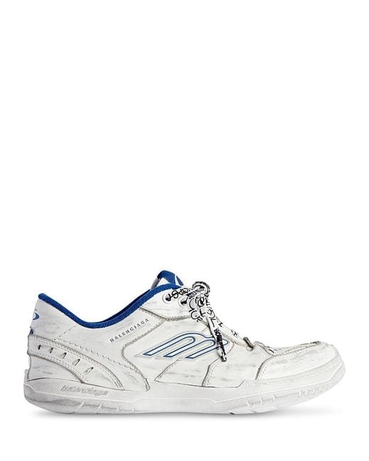 Balenciaga White Hamptons Medium Worn Out Sneakers for men