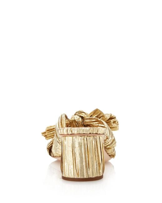 emilia mid heel pleated knot slide