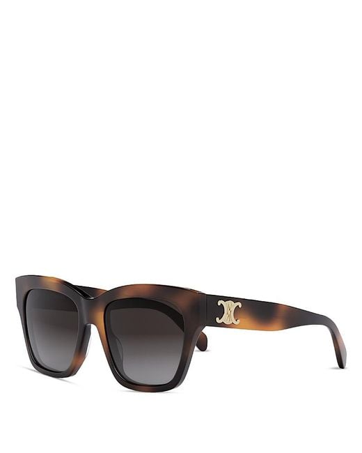 Céline Gray Triomphe Geometric Sunglasses, 55Mm