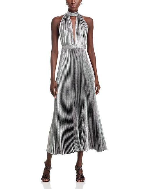 L'idée Gray Chateau Halter Gown
