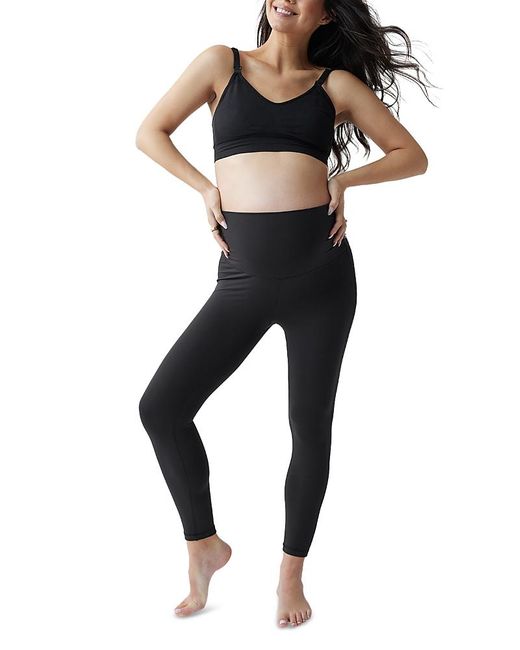 Ingrid & Isabel Black Fold-Down Active Leggings, Set Of 2