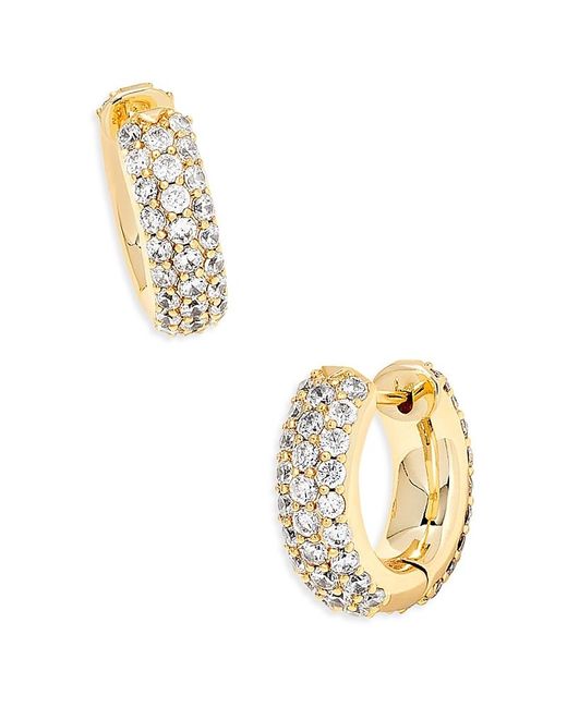 Kendra Scott Metallic Mikki Pave Huggie Hoop Earrings