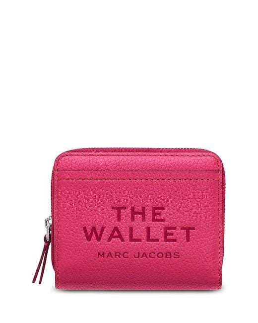 Marc Jacobs Pink The Leather Mini Compact Wallet