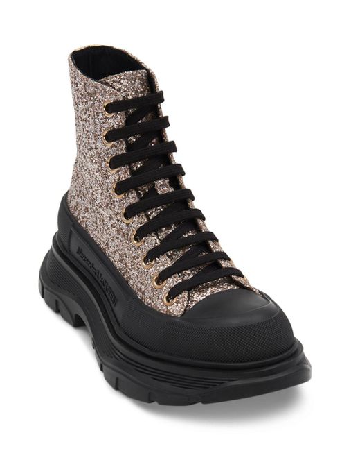 alexander mcqueen glitter bubble sole platform sneaker