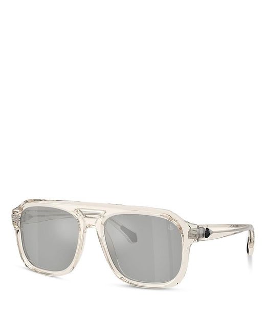 Moncler Gray Vantos Rectangular Sunglasses, 56Mm