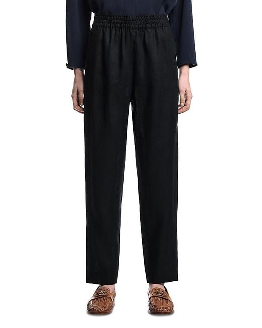 Emporio Armani Black Linen Pants
