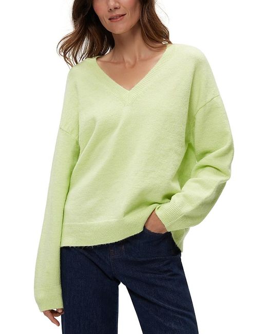 Michael Stars Green Hendrix V Neck Sweatshirt