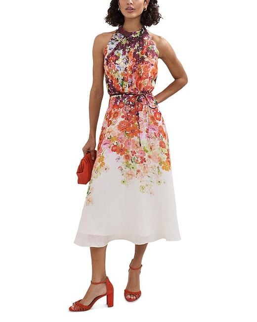Phase Eight White Bethany Floral Print Dress