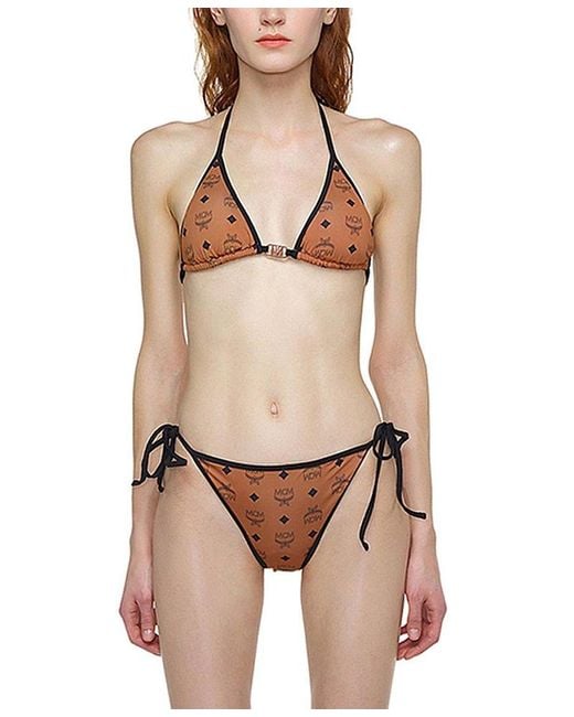 MCM Natural Monogram Print Bikini