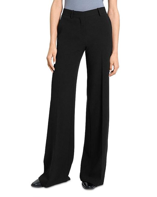 Theory Black Fluid Flare Pants