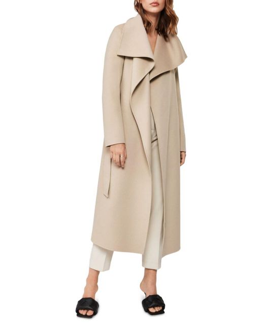 Mackage Wool Mair Belted Midi Coat in Sand (Natural) - Save 7% - Lyst