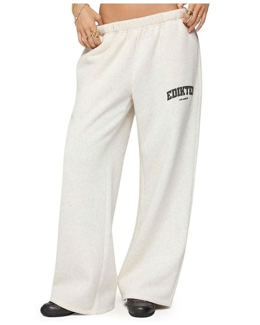 Edikted White La Sweatpants