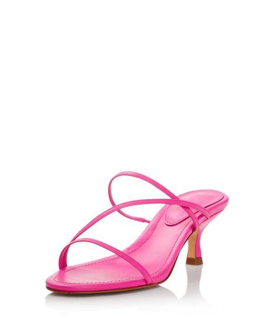 SCHUTZ SHOES Women's Evenise Kitten Heel Sandals in Pink | Lyst