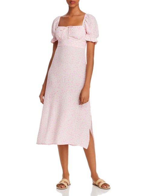 faithfull the brand pink floral dress