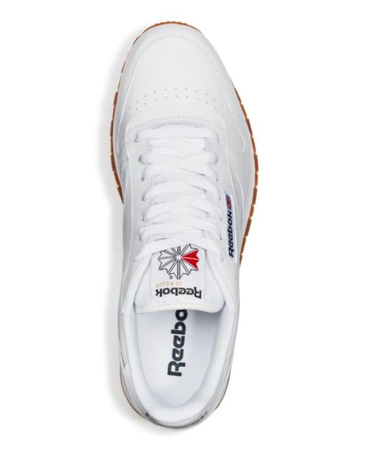 Reebok Men's Classic Leather Sneakers in White/Tan (White) for Men - Lyst
