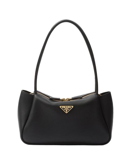 Prada Black Darling Medium Leather Shoulder Bag