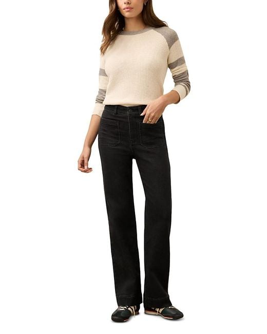 Faherty Brand Black Stretch Terry Patch Pocket Pants