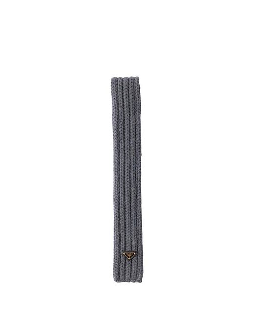 Prada White Wool Scarf