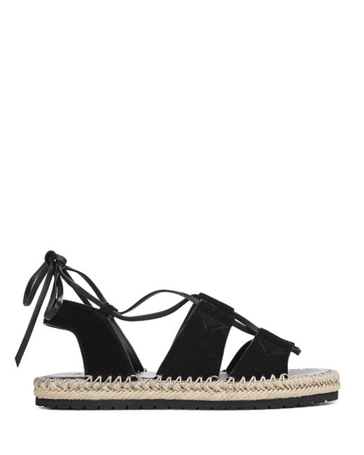 Vince Tibor Espadrille Tie Slingback Sandal in Black - Lyst
