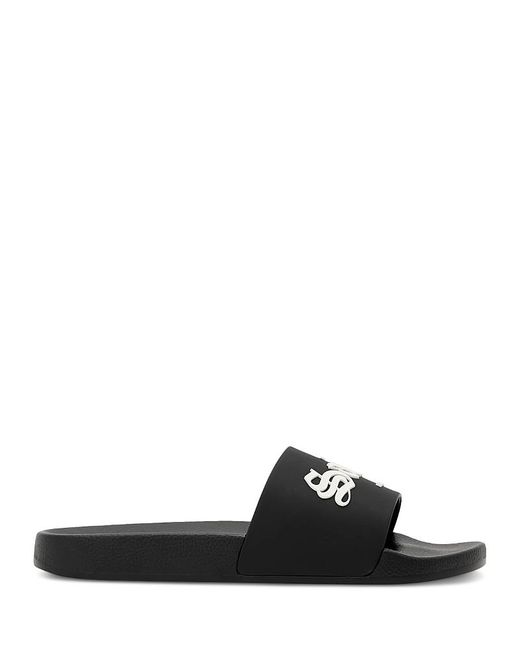 AllSaints Black Saint Slides for men