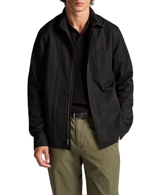 Vince Black Long Sleeve Zip Jacket for men
