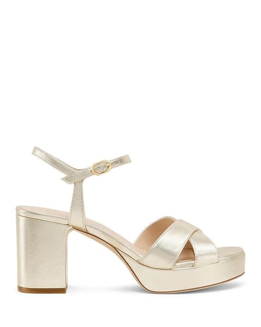 Stuart Weitzman Natural Dayna Platform 80 Sandals