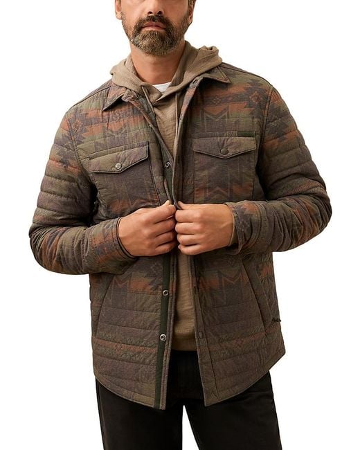 Faherty Brand Brown Good Feather Horizon Patterned Jacket for men