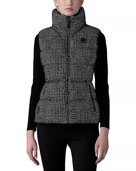 Mackage Black Chaya Flocked Light Down Vest