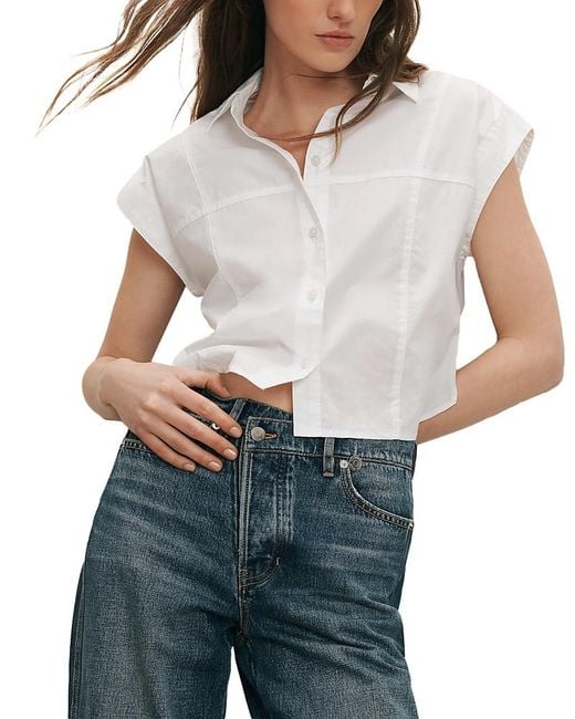 Veronica Beard White Nestor Top